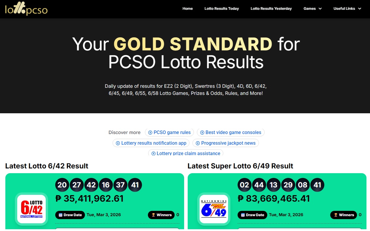 LottoPCSO.io screenshot