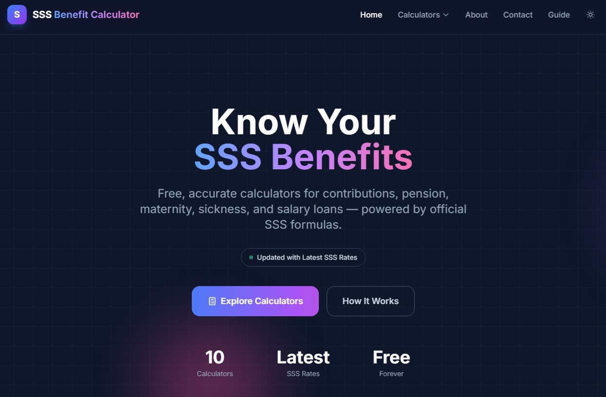 SSS Benefit Calculator screenshot
